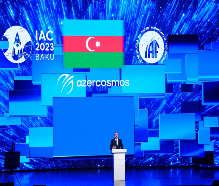 Azerbaycan'da 74. Uluslararasi Uzay Kongresi basladiRuslan Rehimov- Azerbaycan Cumhurbaskani Ilham Aliyev:
- "Dis politikamiz tam açiktir. Kitalar arasi ekonomik ve cografi köprü rolü oynuyoruz. Uluslararasi isbirliklerinin gelismesine katki sagliyoruz"
