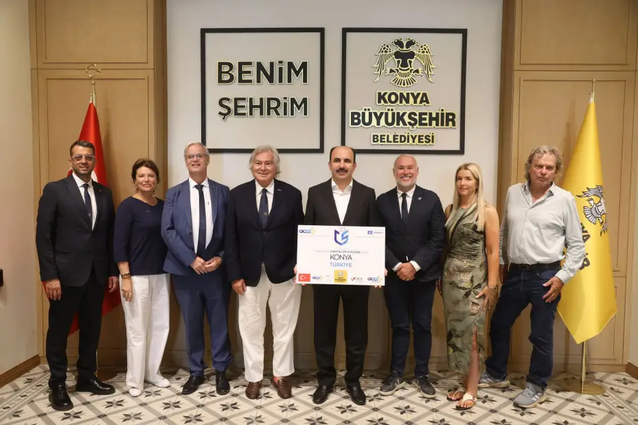Başkan Altay Aces Heyetine Konya'nın Örnek Bisiklet Yatırımlarını Anlattı