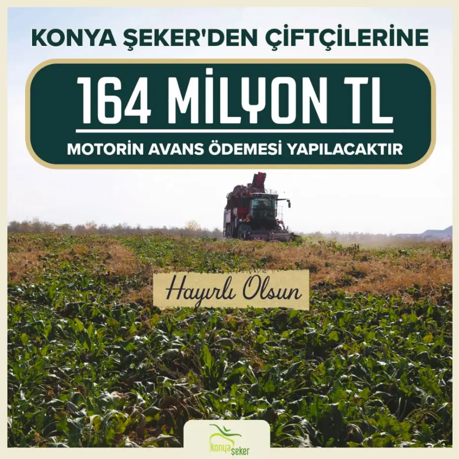 Konya Şeker'den Avans Müjdesi