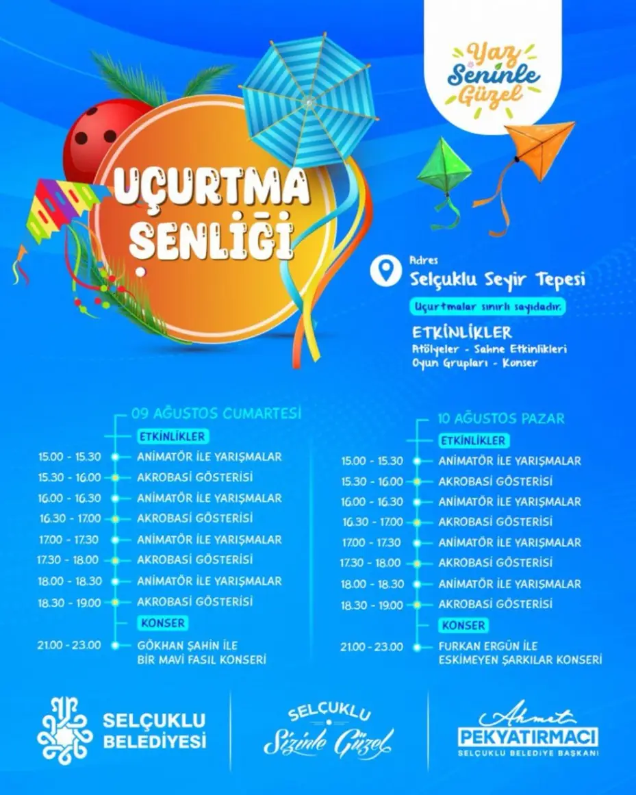 Konya'da Uçurtma Şenliği Başlıyor!