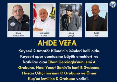 Kayseri 2. Küme gruplarının isimleri belli oldu