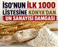 Konya Un Sanayisi İSO'nun İlk 1000 Devleri Arasında Gücünü Bir Kez Daha Gösterdi