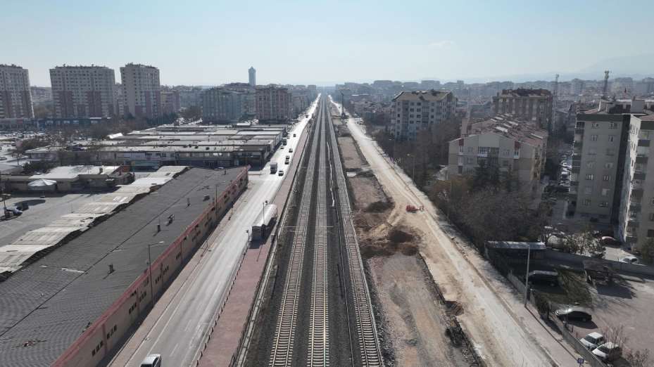 Konyaray Banliyö Hattı'nın Birinci Etabı 23 Kilometreye Yükseldi
