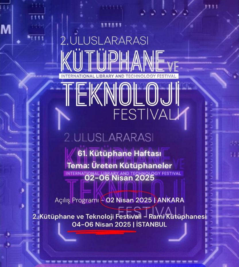 SİA'nın Paydaşı Olduğu 2.Uluslararası Kütüphane ve Teknoloji Festivali'ne Başvurular Açıldı