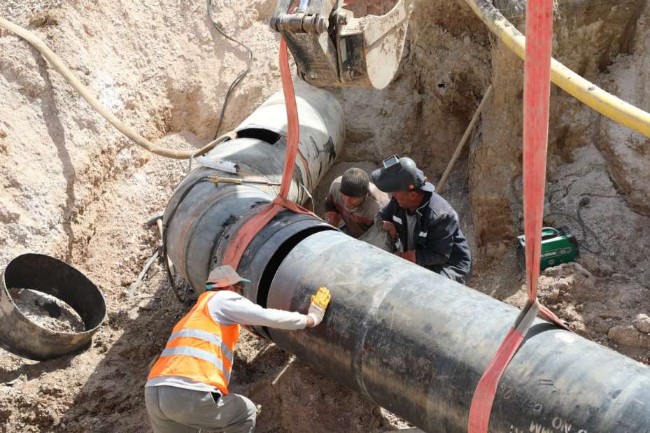 Koski,Banliyo Hattı Güzergahındaki 800 mm Çelik Boru Hattı Deplase Çalışmasını Tamamladı
