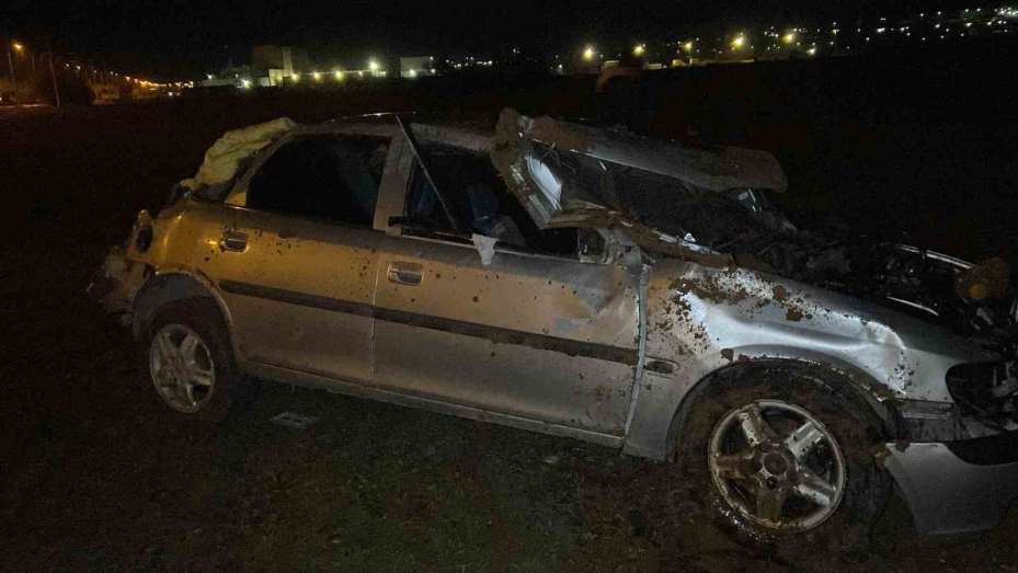Karaman’da takla atan otomobilin sürücüsü yaralandı