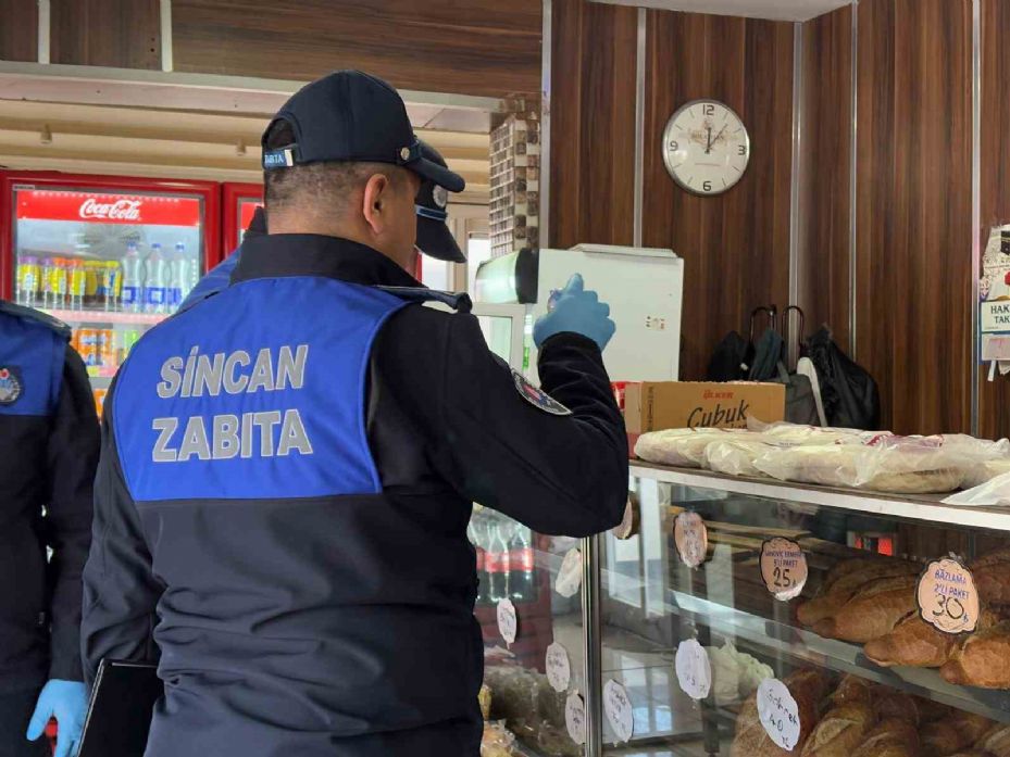 Sincan’da zabıta market ve fırınları denetledi