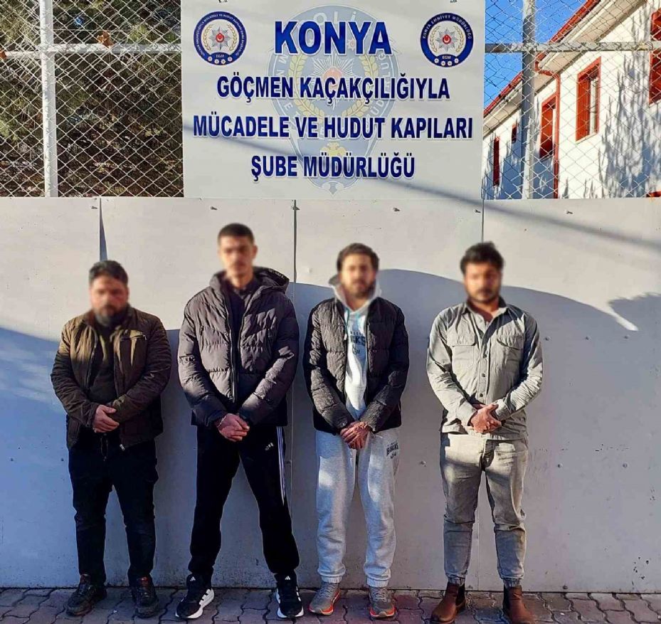 Konya Polisinden göçmen kaçakçılığı operasyonu: 4 şüpheli yakalandı