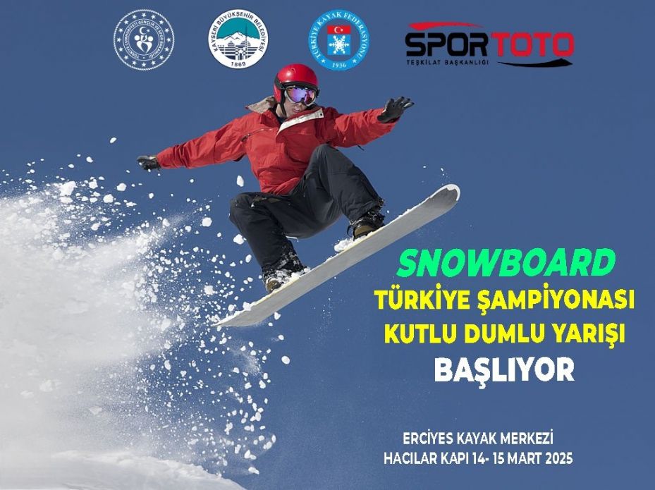 Kutlu Dumlu Snowboard Türkiye Şampiyonası Kayseri’de başlıyor