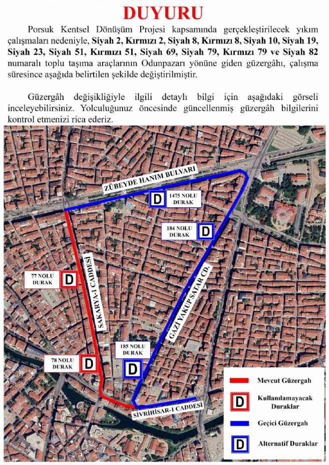 Büyükşehir araç ve yaya trafiğine kapanacak yollara karşı uyardı