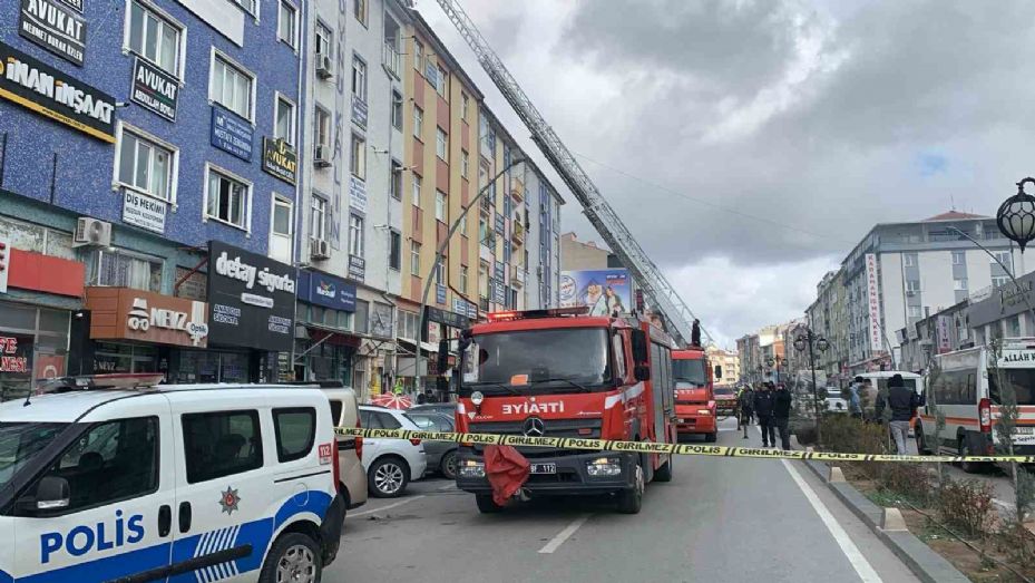 Karaman’da baca yangını korkuttu