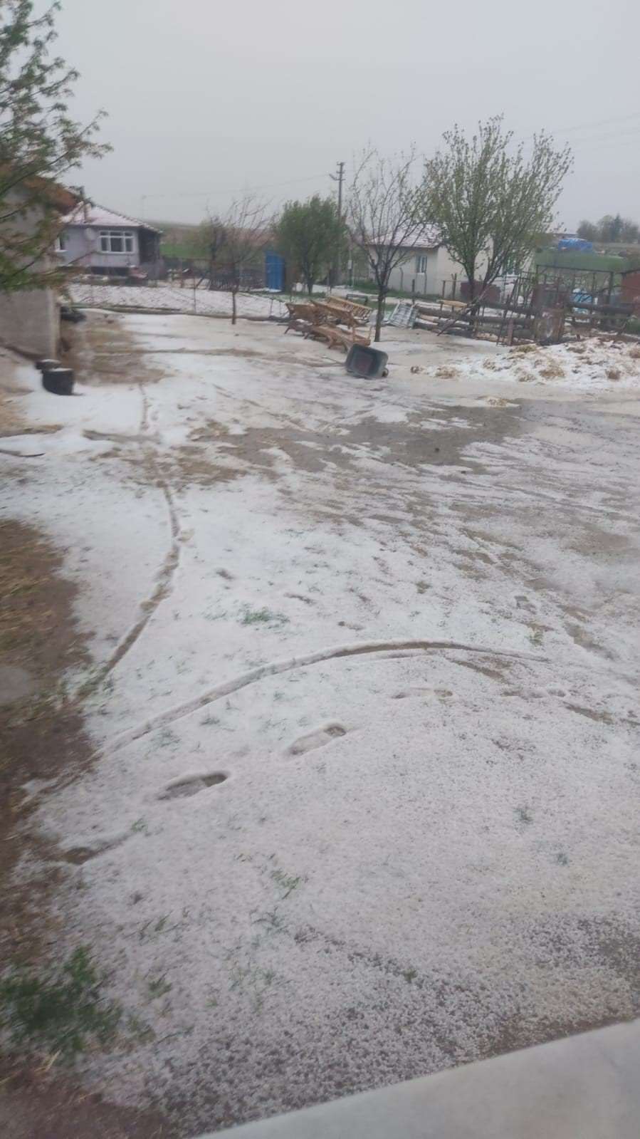 Seyitgazi 20 dakikada beyaza büründü