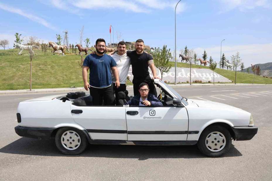 Down sendromlu Yusuf, 20 yaşında hayaline kavuştu