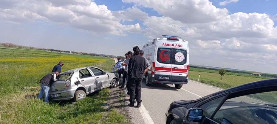 Kulu’da otomobil  takla attı: 1 yaralı