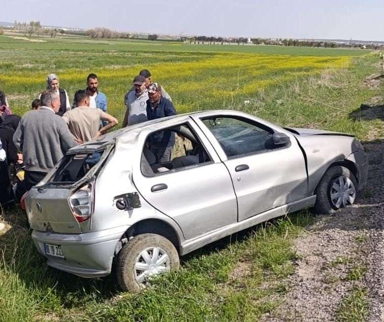 Kulu’da otomobil  takla attı: 1 yaralı