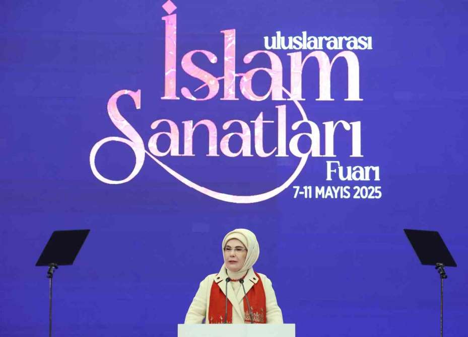 Emine Erdoğan "Uluslararası İslam Sanatları Fuarı"nda konuştu
