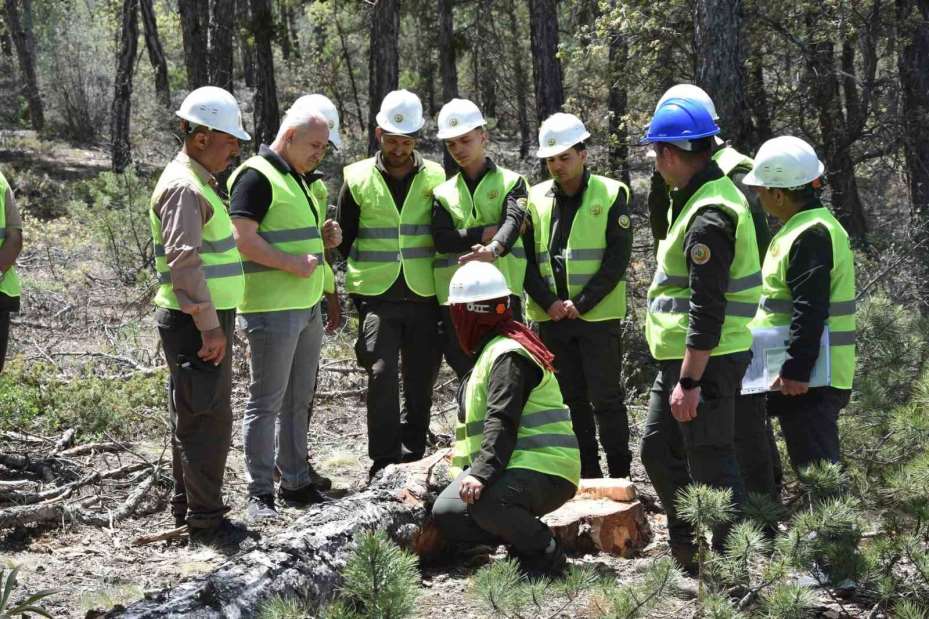 Beyşehir’de ormancılar ağaç kesim tekniklerini öğrendi