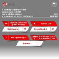 Gıda denetimlerinde 2 milyon 381 bin 979 TL ceza kesildi