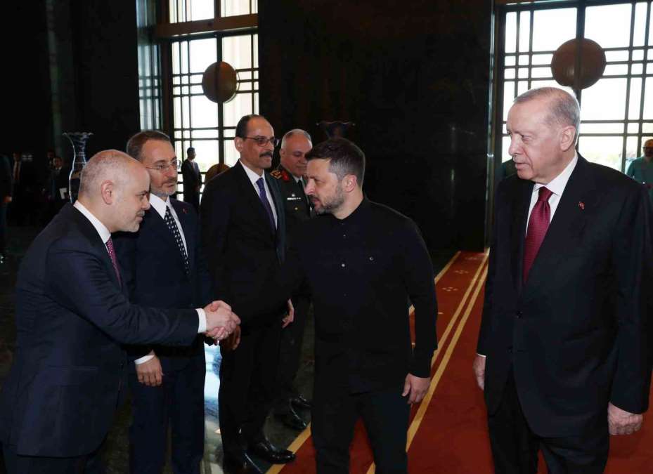 Cumhurbaşkanı Erdoğan, Ukrayna Cumhurbaşkanı Volodimir Zelenskiy ile bir araya geldi.