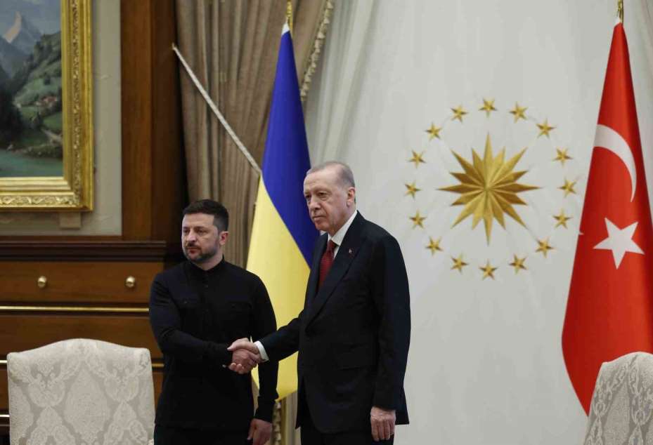 Cumhurbaşkanı Erdoğan, Ukrayna Cumhurbaşkanı Volodimir Zelenskiy ile bir araya geldi.