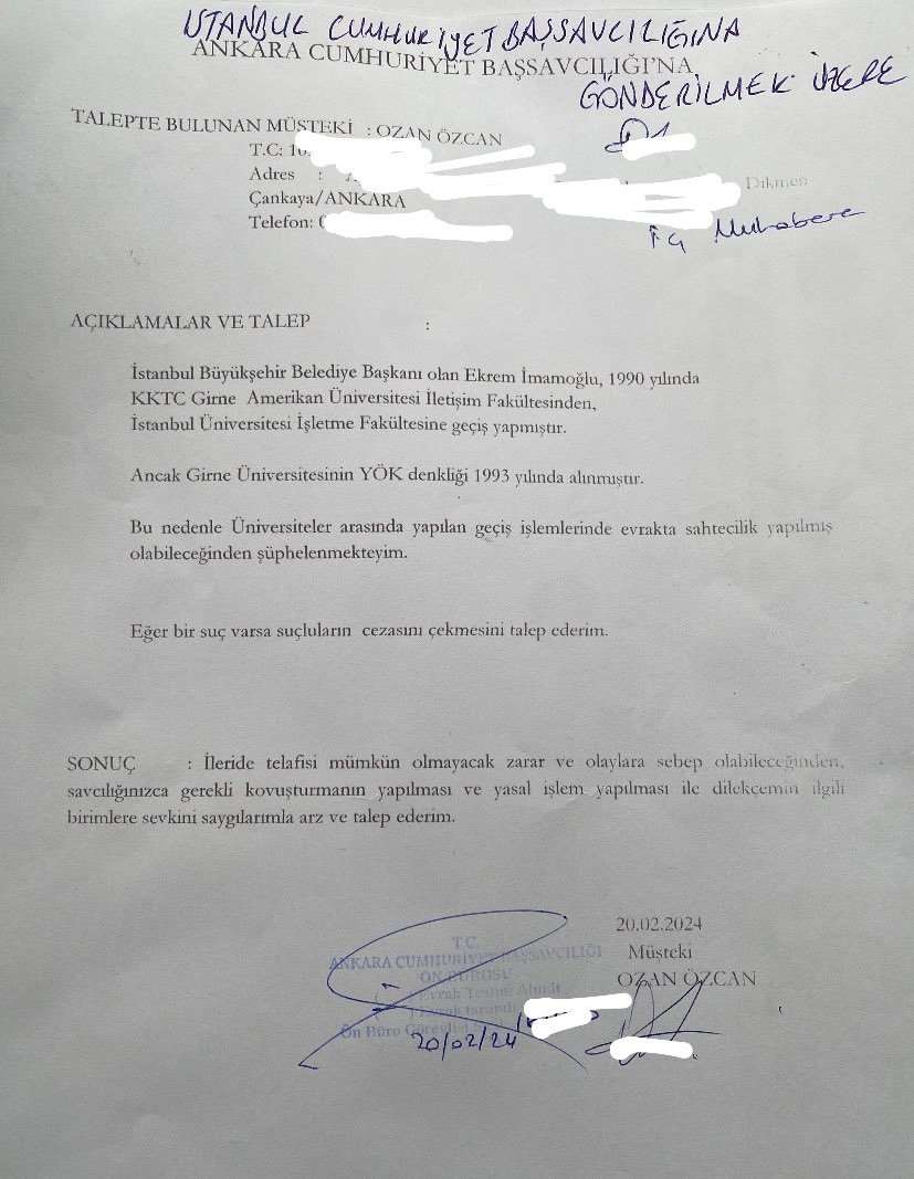 İmamoğlu’nun diplomasının sahte olduğunu ihbar eden genç, İHA’ya konuştu