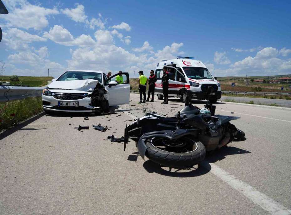 Kırıkkale’de otomobil ile motosiklet çarpıştı: 1 ağır yaralı