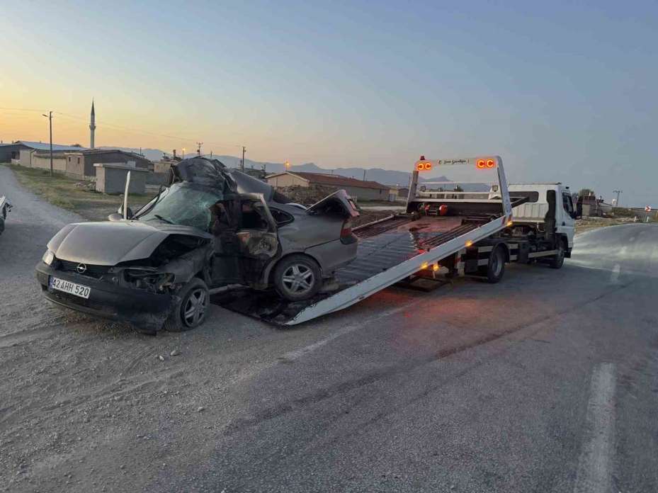 Konya’da ölümle sonuçlanan trafik kazası kamerada