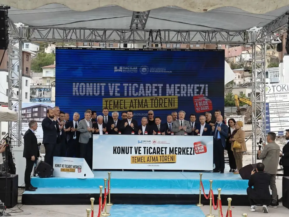 Hacılar’da konut ve ticaret merkezi temel atma töreni yapıldı