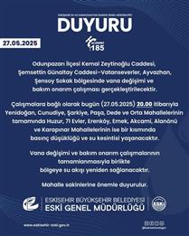 Bakım onarım çalışmaları nedeniyle çok sayıda mahallede sular kesilecek