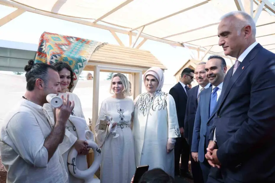 Emine Erdoğan "Anadoludakiler Kapadokya Pazarı" açılış programında konuştu