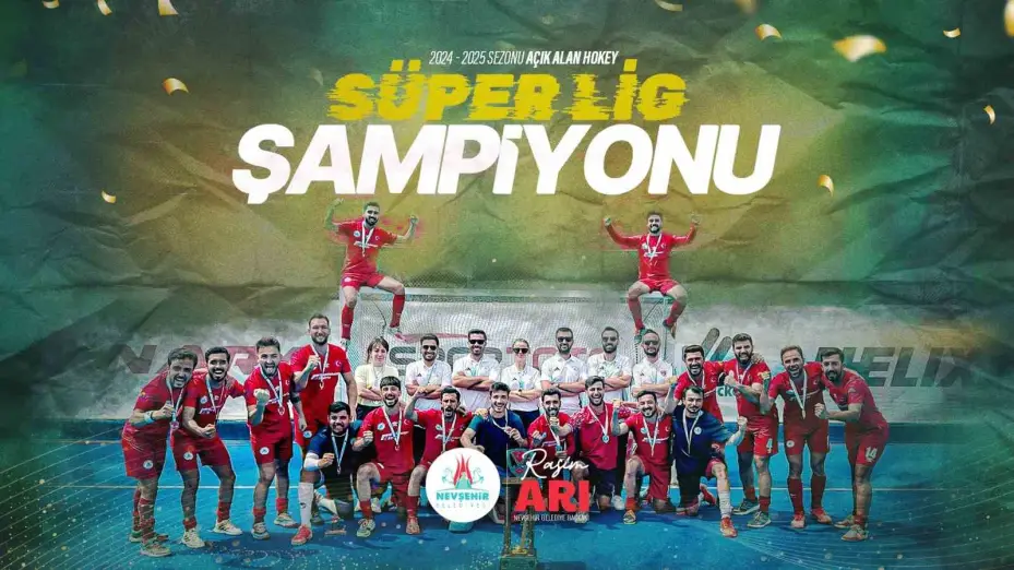 Nevşehir Belediyesi SK Erkek Hokey Takımı Türkiye şampiyonu oldu