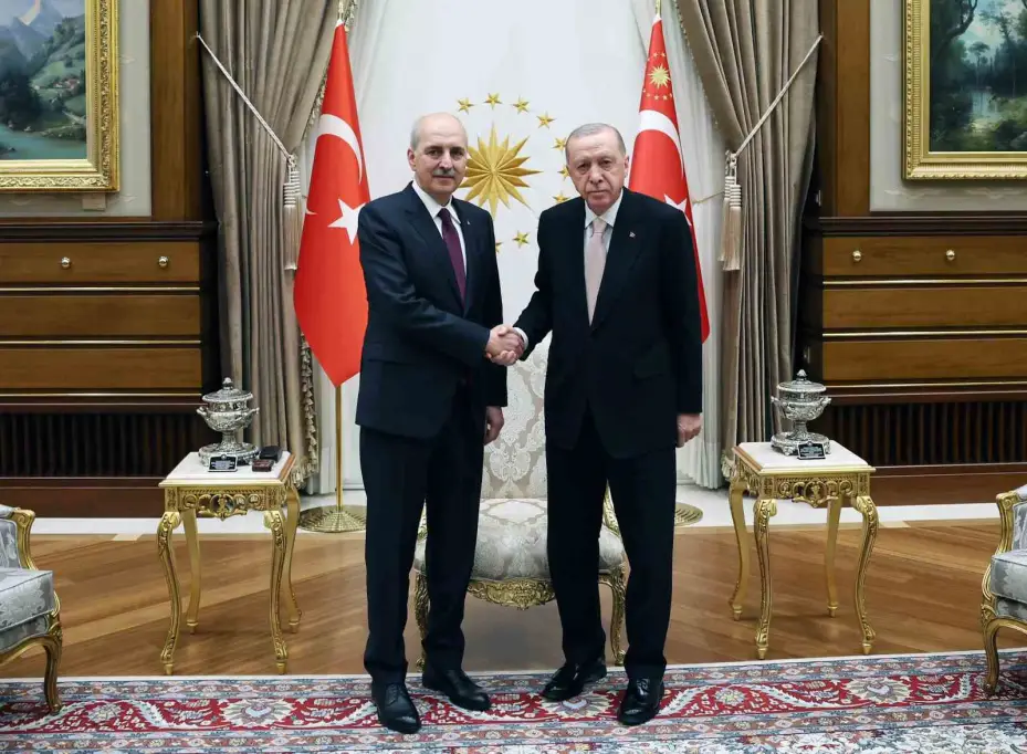 Cumhurbaşkanı Erdoğan, TBMM Başkanı Kurtulmuş’u kabul etti