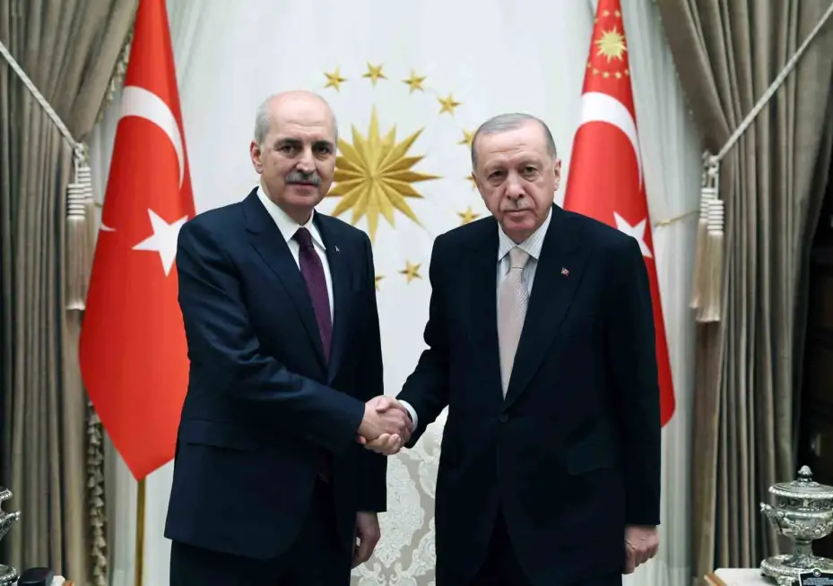Cumhurbaşkanı Erdoğan, TBMM Başkanı Kurtulmuş’u kabul etti