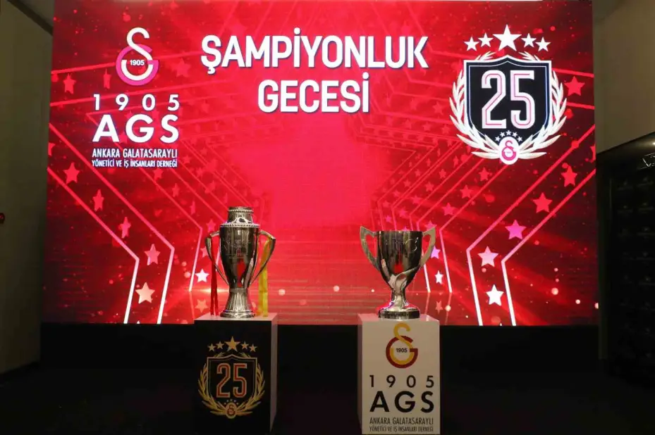 Galatasaray’ın 25. şampiyonluğu Ankara’da kutlandı