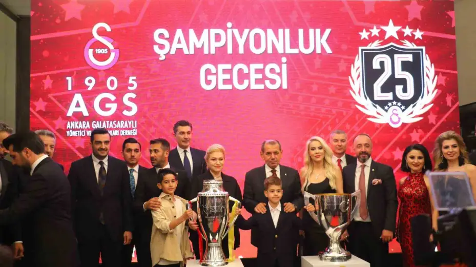 Galatasaray’ın 25. şampiyonluğu Ankara’da kutlandı