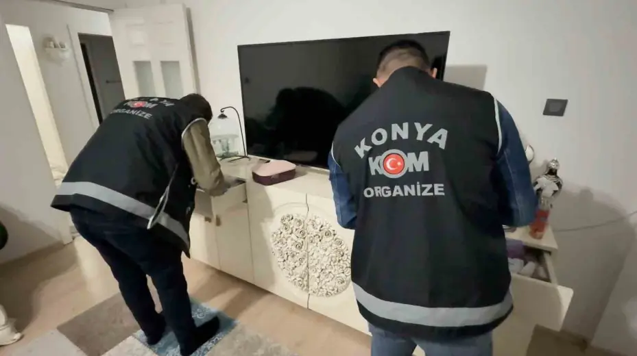 Konya’da organize suç örgütüne operasyon: 9 tutuklama