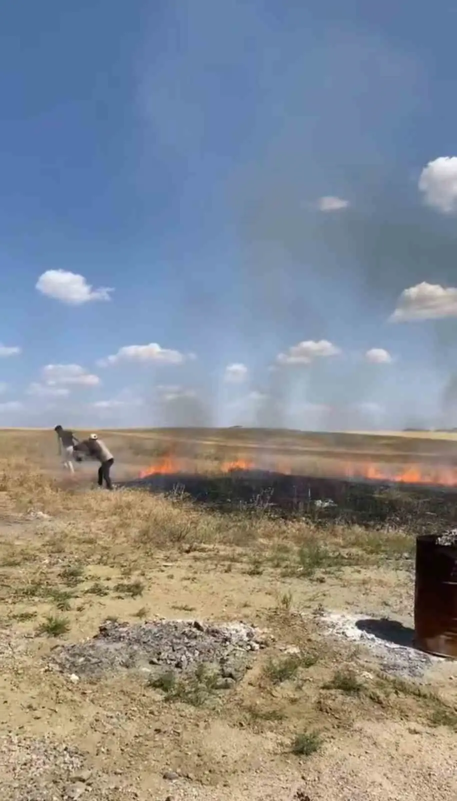 Ankara’da anız yangını