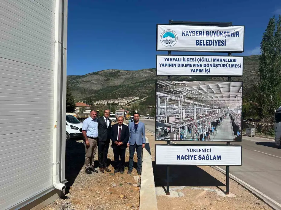 Kayseri Büyükşehir; Yahyalı’da 6 milyon TL’lik tekstil atölyesi yatırımına başladı
