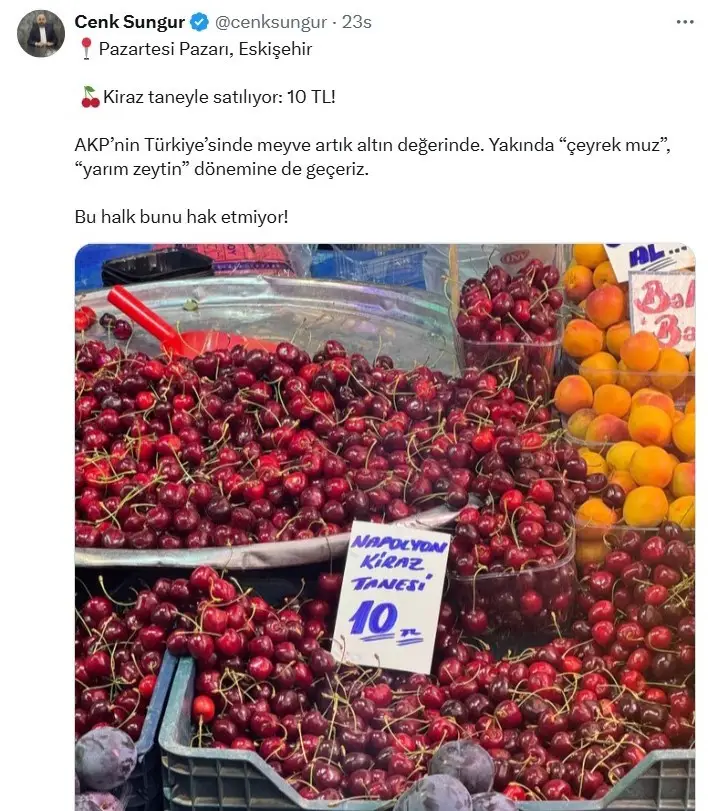 Esnaf: "’Tanesi 10 TL’ etiketi tadım sayısını azaltmak içindi, çarpıtıldı"