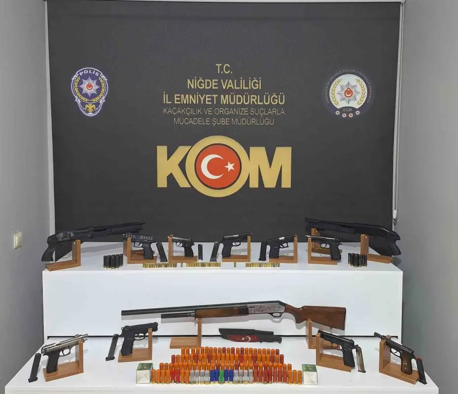 Niğde’de ruhsatsız silah operasyonu: 16 şüpheli gözaltında