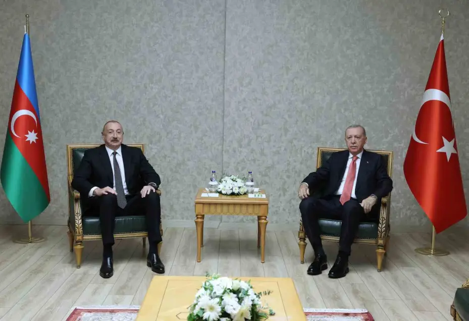 Cumhurbaşkanı Erdoğan, Azerbaycan Cumhurbaşkanı Aliyev ile bir araya geldi