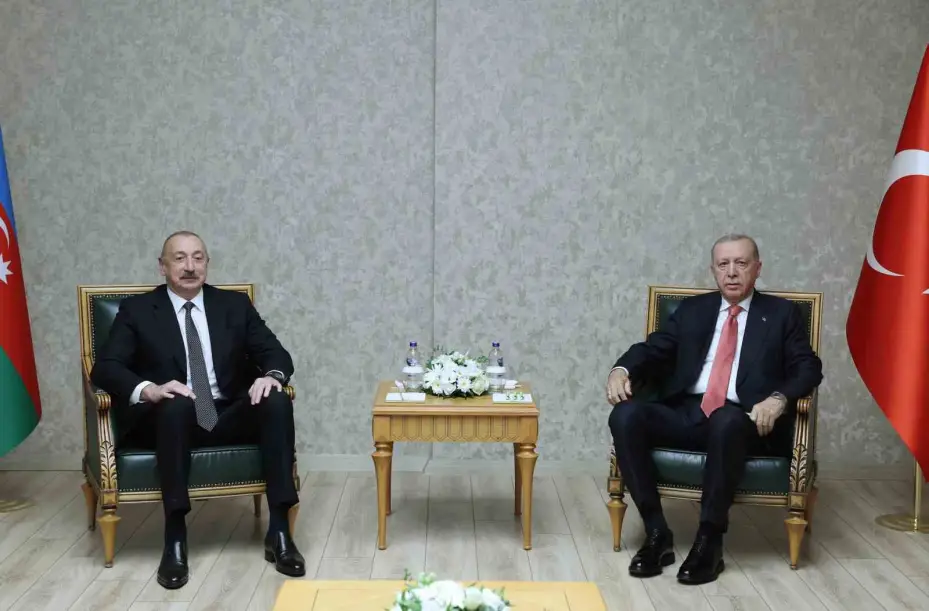 Cumhurbaşkanı Erdoğan, Azerbaycan Cumhurbaşkanı Aliyev ile bir araya geldi