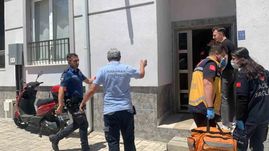 Karaman’da binadan yayılan kötü koku ekipleri harekete geçirdi