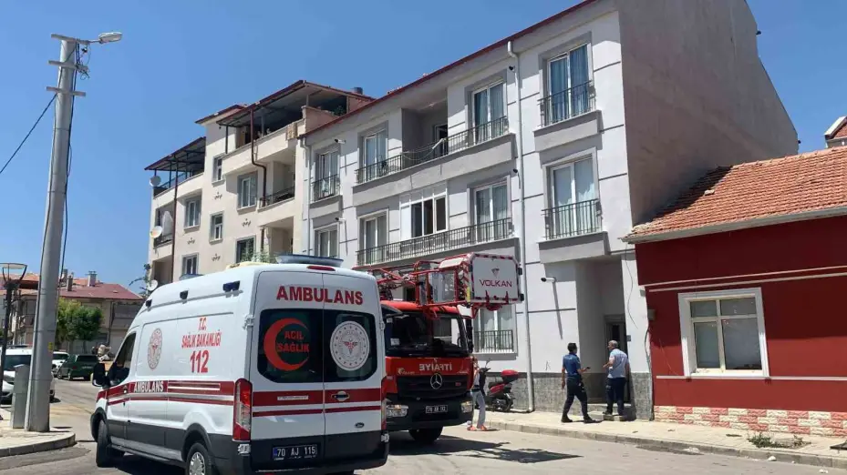 Karaman’da binadan yayılan kötü koku ekipleri harekete geçirdi