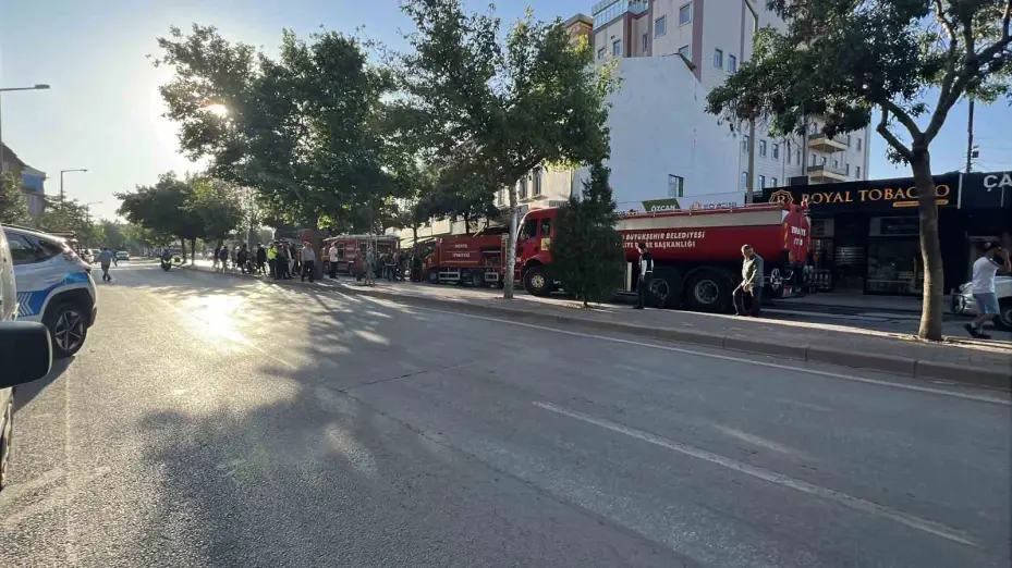 Konya’da iş yerindeki yangın korkuttu