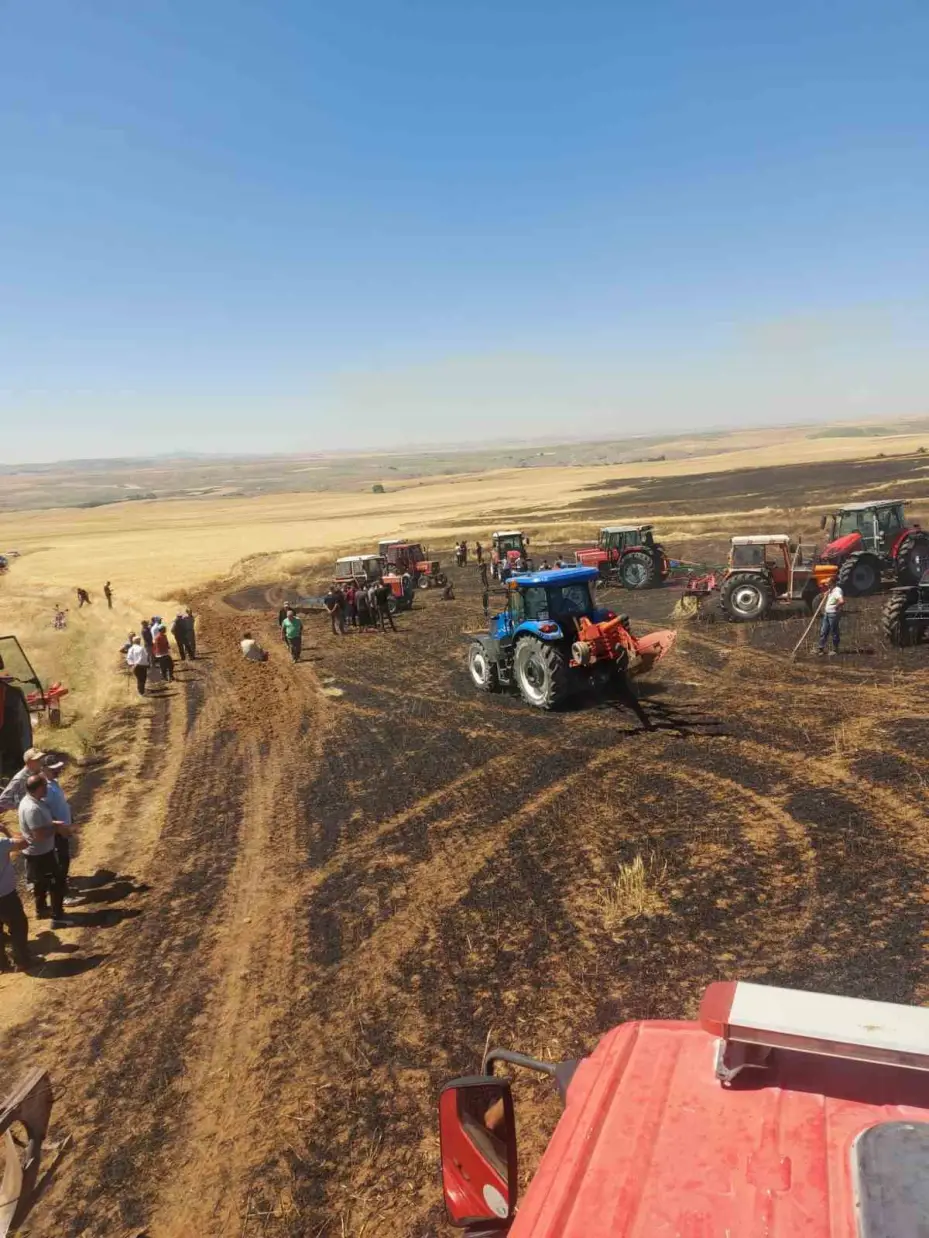 Yozgat’ta 100 dönüm ekili alan kül oldu