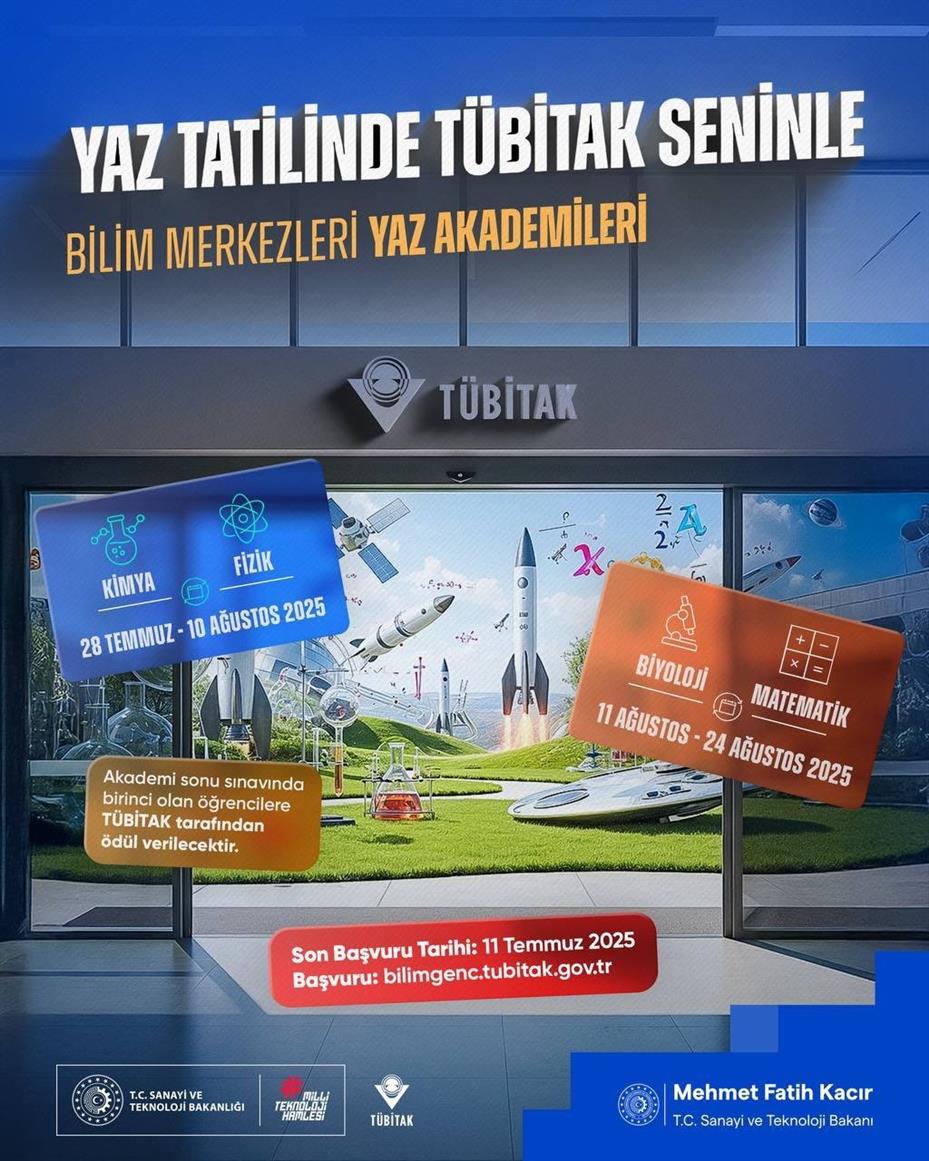 Bakan Kacır: "Yaz Akademileri, 7’nci ve 8’inci sınıf öğrencilerimize kapılarını açıyor"