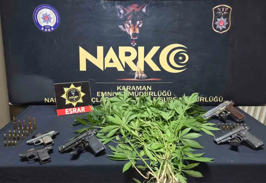 Karaman’da 9 ruhsatsız silah ele geçirilirken, 10 kişi tutuklandı