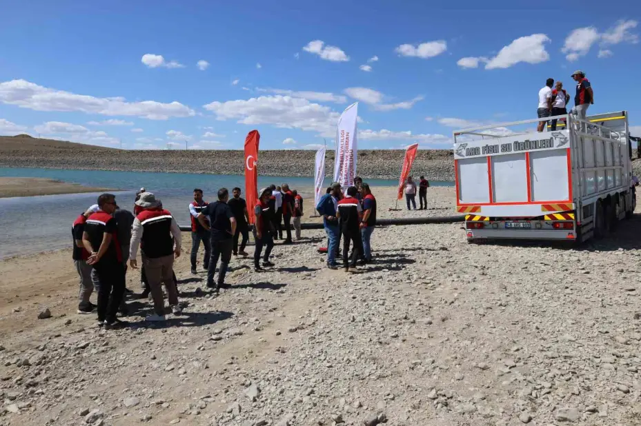 Kayseri’de baraj gölüne 600 bin yavru sazan bırakıldı