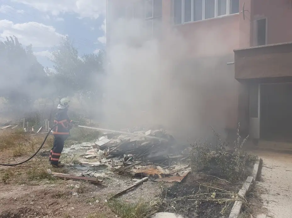 Çankırı’da çıkan ot yangını büyümeden söndürüldü